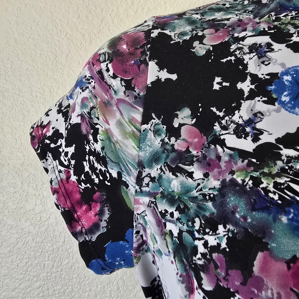 Robert Louis Y2k Babydoll Dress Women Sz Large Stretchy Floral Tie Dye Fairy - Picture 4 of 6